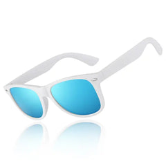 LINVO Classic Retro Polarized Black Sunglasses for Men Women Fishing Driving Hiking