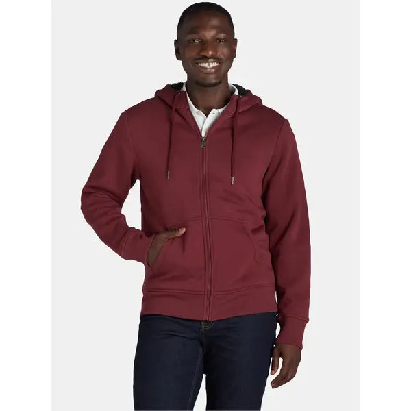 George Men's & Big Men's High Pile Fleece Lined Jacket with Hood