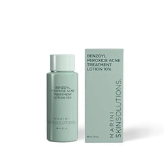 Marini SkinSolutions Benzoyl Peroxide Acne Treatment Lotion Targets & Treats Acne Prone Skin Clears Pores & Excess Oil Made in the USA 2 fl oz