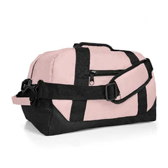 DALIX 14" Small Duffel Bag Gym Duffle Two Tone in Black with Shoulder Strap