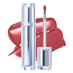 JUDYDOLL Ice Watery Lip Gloss, Moisturizing Liquid Lipstick with Hyaluronic Acid & Collagen,Long-lasting Mirror Lip Glazes with Iron Applicator