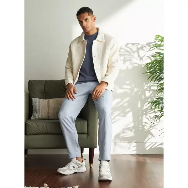 Jacquard Better Cotton Shacket - Cream