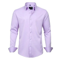 Alimens & Gentle Mens Long Sleeve Button Up Shirt Formal Dress Shirts Regular Fit