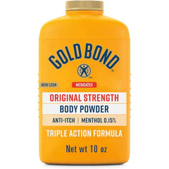 Gold Bond Medicated Original Strength Body Powder – Talc-Free, Anti-Itch, Absorbs & Cools