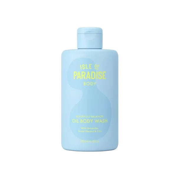 Isle of Paradise Balanced Oil Cleanser For Soft, Smooth Skin Skin Barrier Body Wash with Ceramides, Panthenol, and Cica Protects and Locks in Moisture
