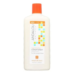 Andalou Naturals Argan Oil & Shea Moisture Rich Conditioner, Avocado Oil & Vitamin E, Moisturizing for Dry Hair