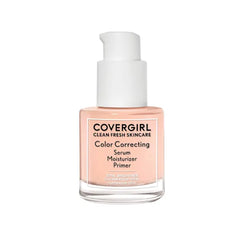 COVERGIRL Clean Fresh Skincare Color Correcting Serum Moisturizer Primer, Redness Neutralizer