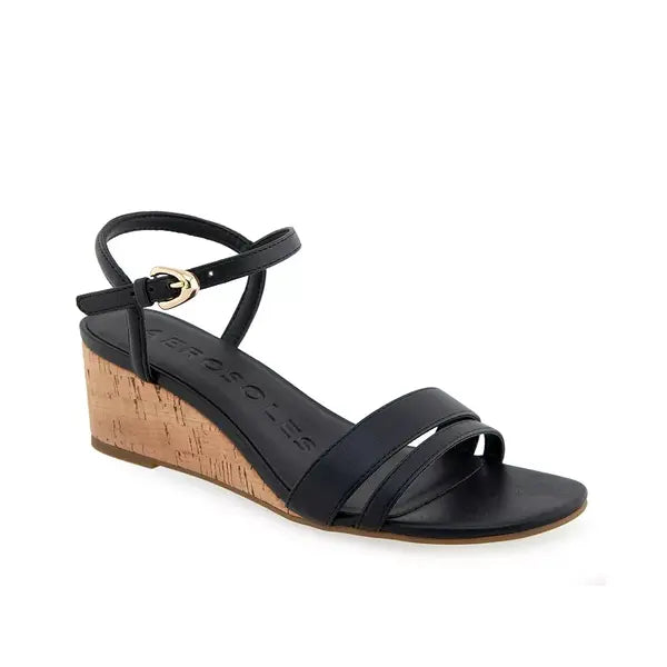 Aerosoles Witt Womens Wedge Sandals Elegant Round Toe Comfort
