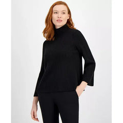 Anne Klein Women's Bell Sleeve Pullover Sweater, Elegant Comfortable Knit Top
