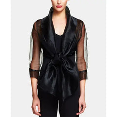 Adrianna Papell Organza Wrap Jacket for Elegant and Refined Occasion Wear