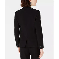 Women's Collarless Open-Front Blazer, Created for Macy's-black