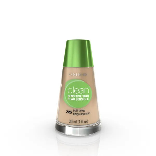 CoverGirl Clean Sensitive Skin Liquid Makeup, Buff Beige (W) 225, 1.0 Ounce Bottle