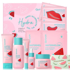 QUIYUM Watermelon & Niacinamide Skin Care Set for Teens & Women, Hydrating Glow Up Facial Routine Gift Kit