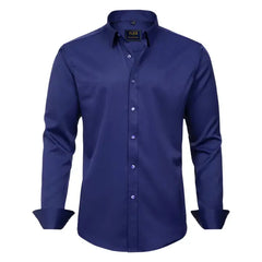 Alimens & Gentle Mens Long Sleeve Button Up Shirt Formal Dress Shirts Regular Fit