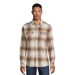 George Men's and Big Men's Flannel Shirt with Long Sleeves