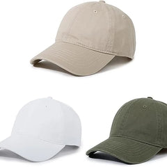 Unisex Cotton Baseball Cap Plain Blank Dad Hat Adjustable Vintage Solid Hat