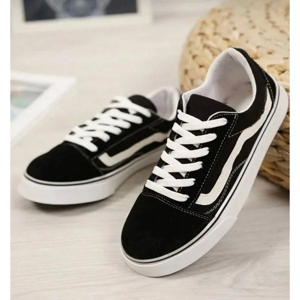 By İmis Shoes Black Linen Sneaker
