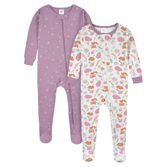 Gerber Baby & Toddler Neutral Snug Fit Footed Cotton Pajamas