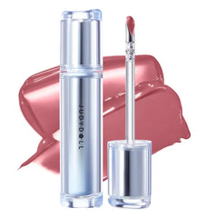 JUDYDOLL Ice Watery Lip Gloss, Moisturizing Liquid Lipstick with Hyaluronic Acid & Collagen,Long-lasting Mirror Lip Glazes with Iron Applicator
