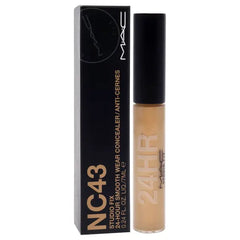 MAC COSMETICS STUDIO CONCEALER 0.23 OZ NC43 MAC COSMETICS/STUDIO FIX 24-HOUR SMOOTH WEAR CONCEALER (NC43) 0.23 OZ (7 ML) TANNED PEACH WITH GOLDEN UNDER FOR MEDIUM TO DARK SKIN