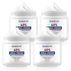 OUKEYA Urea Cream 40% – Maximum Strength Foot & Hand Cream for Dry, Cracked Skin | Deep Moisturizing Urea Lotion for Feet, Heels & Hands (Single, 2-Pack, 4-Pack, 12.35 oz Options)