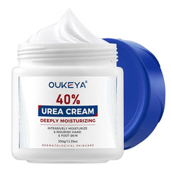 OUKEYA Urea Cream 40% – Maximum Strength Foot & Hand Cream for Dry, Cracked Skin | Deep Moisturizing Urea Lotion for Feet, Heels & Hands (Single, 2-Pack, 4-Pack, 12.35 oz Options)