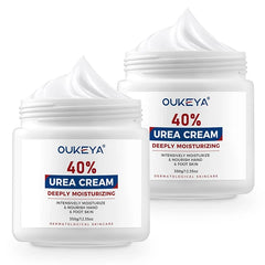OUKEYA Urea Cream 40% – Maximum Strength Foot & Hand Cream for Dry, Cracked Skin | Deep Moisturizing Urea Lotion for Feet, Heels & Hands (Single, 2-Pack, 4-Pack, 12.35 oz Options)