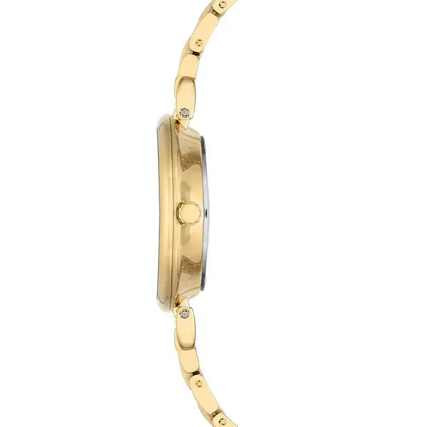 Anne Klein Womens Gold Tone Bracelet, Watch Elegant Everyday Style, 30mm