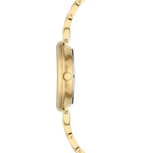 Anne Klein Womens Gold Tone Bracelet, Watch Elegant Everyday Style, 30mm