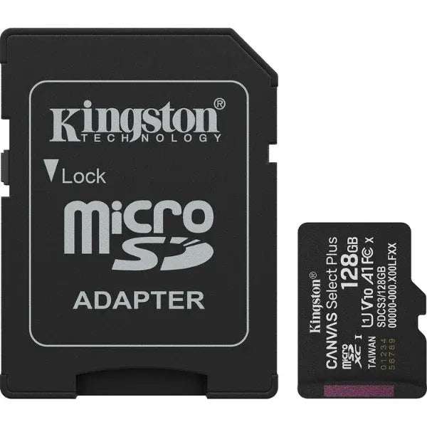 Kingston Canvas Select Plus microSD Memory Card + Adapter, 150MB/s