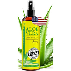 Seven Minerals Organic Aloe Vera Spray – 100% Pure Fresh-Cut Aloe, Fast-Absorbing, Non-Sticky Formula for Skin & Hair