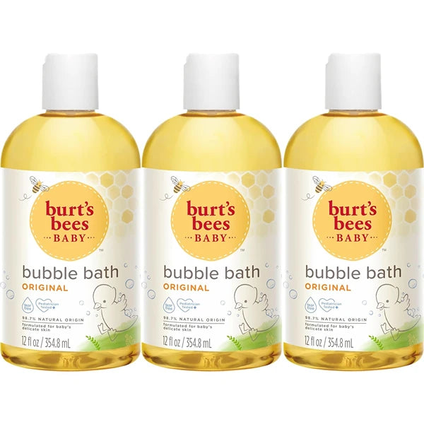 Burt’s Bees Baby Bath & Wash Bundle – Bubble Bath Original + Shampoo & Body Wash Original & Lavender, Tear Free, 98% Natural Origin, 3 Count
