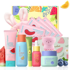 QUIYUM Skin Care Set for Women & Teens, Daily Facial Routine Beauty Kit, Hydrating Moisturizing Glow Repair Anti-Aging Gift Set