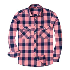 Alimens & Gentle Long Sleeve Button Up Shirt for Men Flannel Shirts Regular Fit