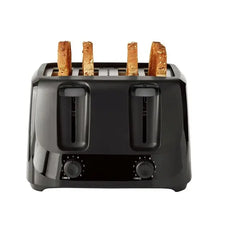 Mainstays 4-Slice Toaster with 6 Shade Settings and Removable Crumb Tray, Black