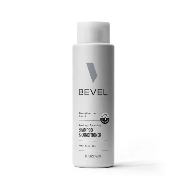 Bevel Shampoo and Conditioner for Men with Hemp Seed Oil and Biotin, 2 in 1 Strengthening Formula Conditions and Moisturizes Hair to Reduce Breakage, 12 Oz
