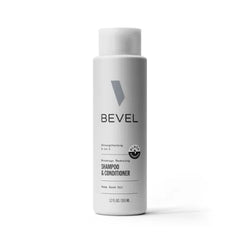 Bevel Shampoo and Conditioner for Men with Hemp Seed Oil and Biotin, 2 in 1 Strengthening Formula Conditions and Moisturizes Hair to Reduce Breakage, 12 Oz