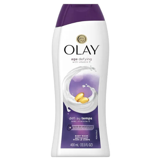 Olay Body Wash for Women, Age Defying with Vitamin E, 24hr Moisturizing, Hydrating & Refreshing, B3 Vitamin Complex, Free of Parabens & Phthalates, For All Skin Types, Scented