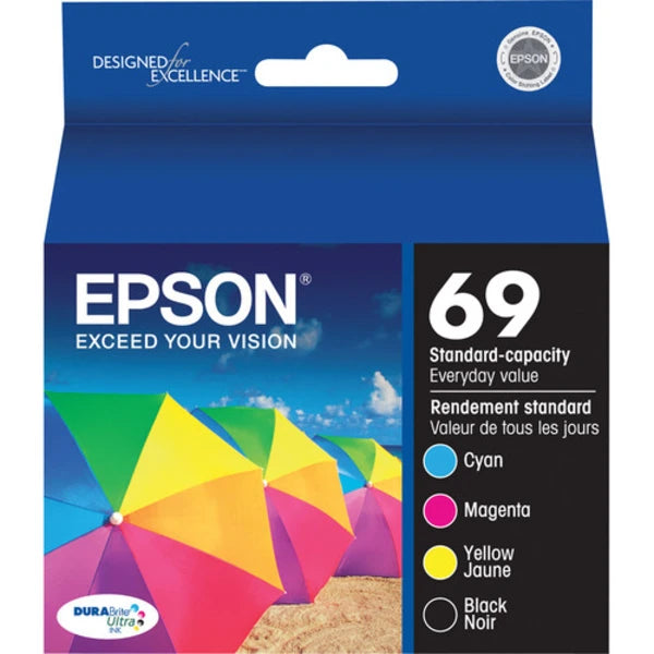 Epson 69 (4 Pack) Durabrite Ultra Ink Cartridge (T069120-BCS)