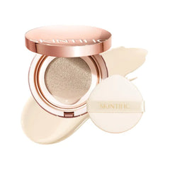 SKINTIFIC Full Coverage Cushion Foundation – Satin Glow, Oil-Control & Waterproof, Buildable Coverage for All Skin Types (25 Shades Collection)