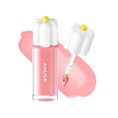 Amuse SEOUL Daisy Flower Dew Tint, Glossy Moisturizing Lip Stain, Watery Glow Lip Tint, Long Lasting Color, Dewy Finish, Korean Beauty Makeup Lightweight, water based formula, comfortable wear