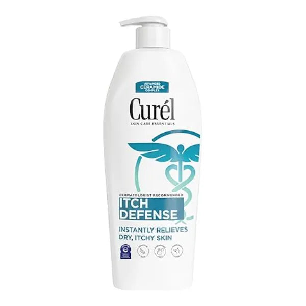 Curel Itch Defense Calming Body Lotion, Moisturizer for Dry, Itchy Skin, Body and Hand Lotion, with Advanced Ceramide Complex, Pro Vitamin B5, Shea Butter