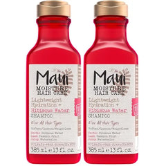 Maui Moisture Lightweight Hydration + Hibiscus Water Shampoo, Moisturizing Aloe Vera Shampoo Softens Curly Hair, Vegan & Sulfate Free Surfactants, 13 Fl Oz