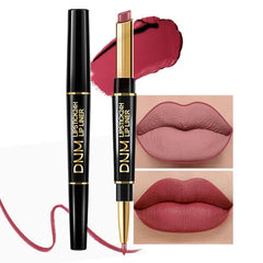 Kaely 2-in-1 Lip Liner & Lipstick Set Kit for Women, Matte Lips Kit with Lip Liner Lip Stains Long Lasting Waterproof 24 Hour Lipstick and Lip Liners Combo Lipliners Pencil Set