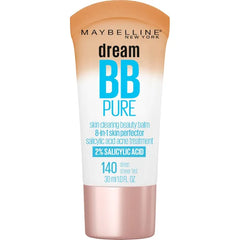 Maybelline New York Dream Pure Skin Clearing BB Cream, 8-in-1 Skin Perfecting Beauty Balm With 2% Salicylic Acid, Sheer Tint Coverage, Oil-Free, 1 Count