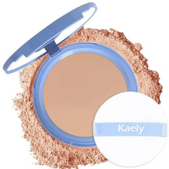 Kaely Pressed Face Powder Compact, Oil Control Flawless Makeup Setting Powder, Perfection Matte Compact Powder Foundation, polvo compacto de maquillaje, Lightweight Waterproof