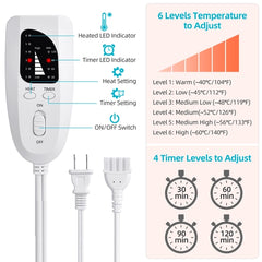 Meromore Large 12" x 24" Heating Pad, 6 Heat Settings with Auto Shut Off