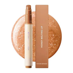 Nature Republic Honey Melting Lip, Soft Lip Stick, Hydrating Gloss, Moisturizing Balms, Sheer Tint, Shine & Nude, Glowy Finish, Korean Make Up