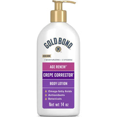 Gold Bond Age Renew Crepe Corrector Body Lotion – Replenishing & Smoothing Formula (8 oz & 14 oz)