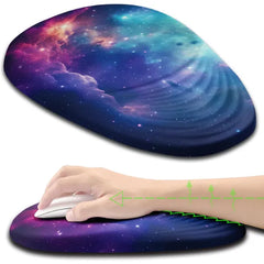 Armanza Mouse Pad, Ergonomic Mouse Pad with Wrist Rest Support and Non-Slip PU Base, Cute Computer Mousepad for Pain Relief, Office & Home